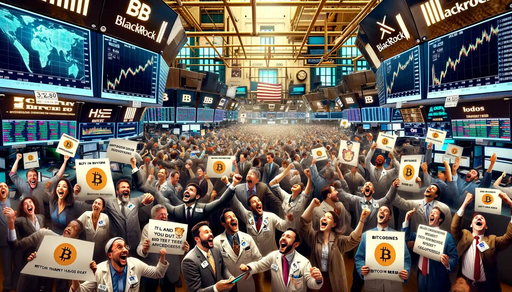 Bitcoin Memes and Market Movements - BlackRock's Bitcoin ETF Celebrates Halving Day Success